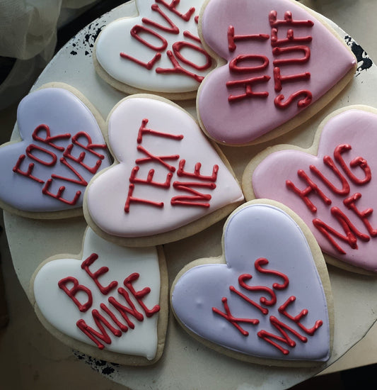 KISS ME Heart Cookies